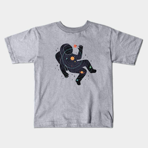 Inner Space Kids T-Shirt by Thepapercrane